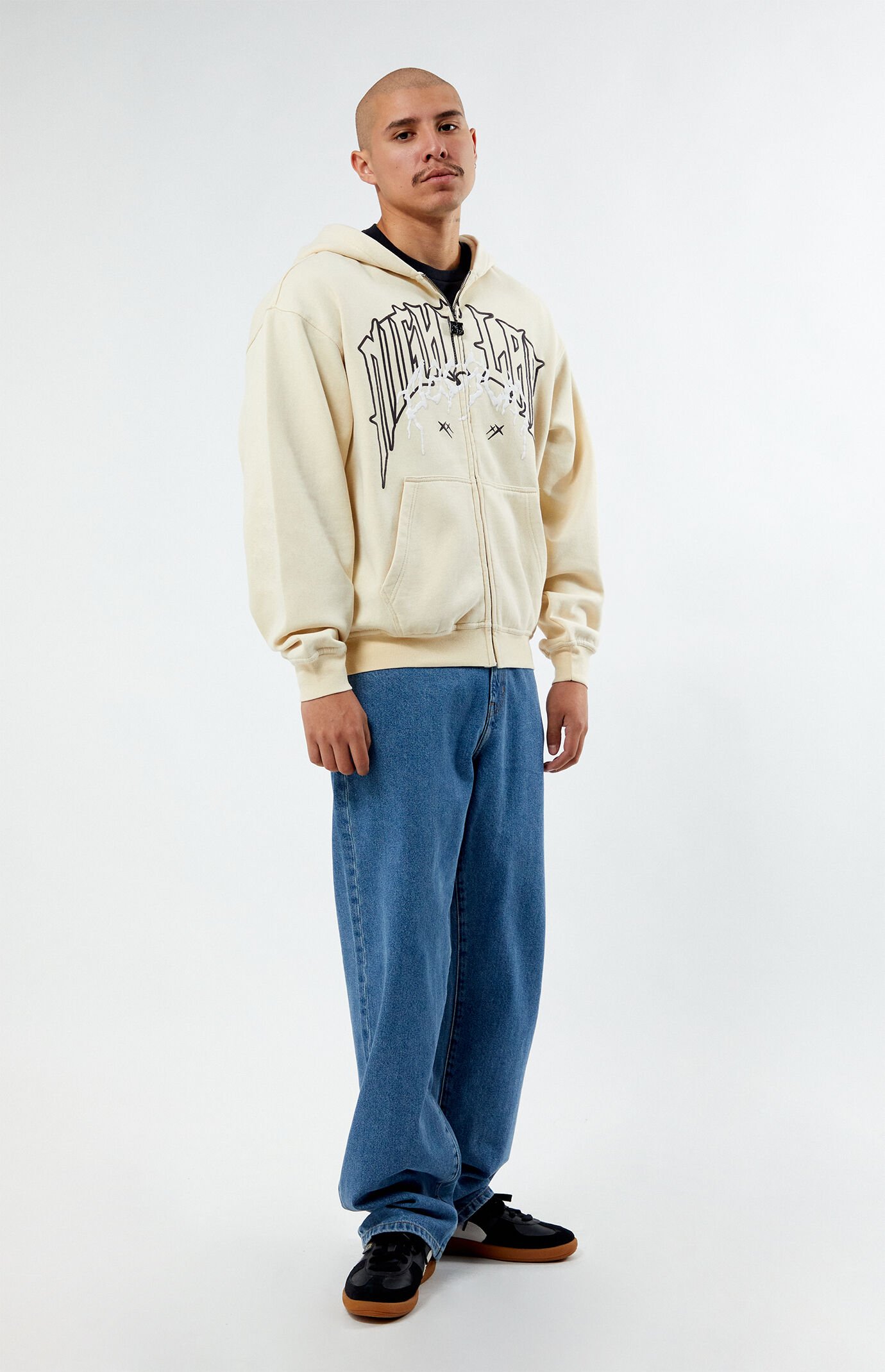 トップス SOL x FUC Zip Hoodie Nevy soonerorlater SOLY HUX Men's Quarter Zip Hoodies Zip Up Hoodie Long Sleeve
