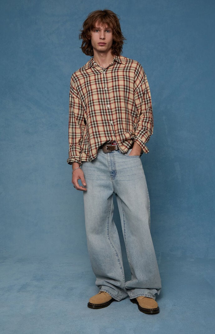 Pacsun Blake Extreme Baggy Jeans Light Blue