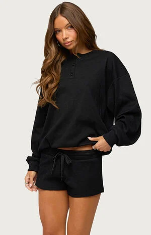 Baila Waffle Henley Top image number 2
