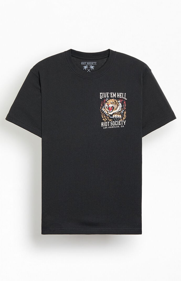 Riot Society Give 'Em Hell Tiger T-Shirt