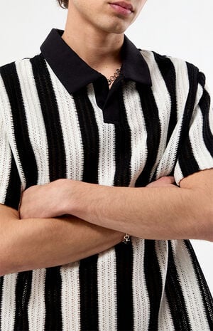 Shade Striped Knit Polo Shirt image number 5