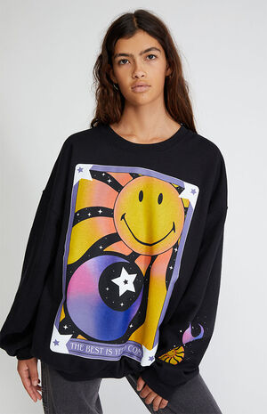 afsnit Sicilien ale Smiley The Best Is Yet To Come Oversized Crew Neck Sweatshirt | PacSun
