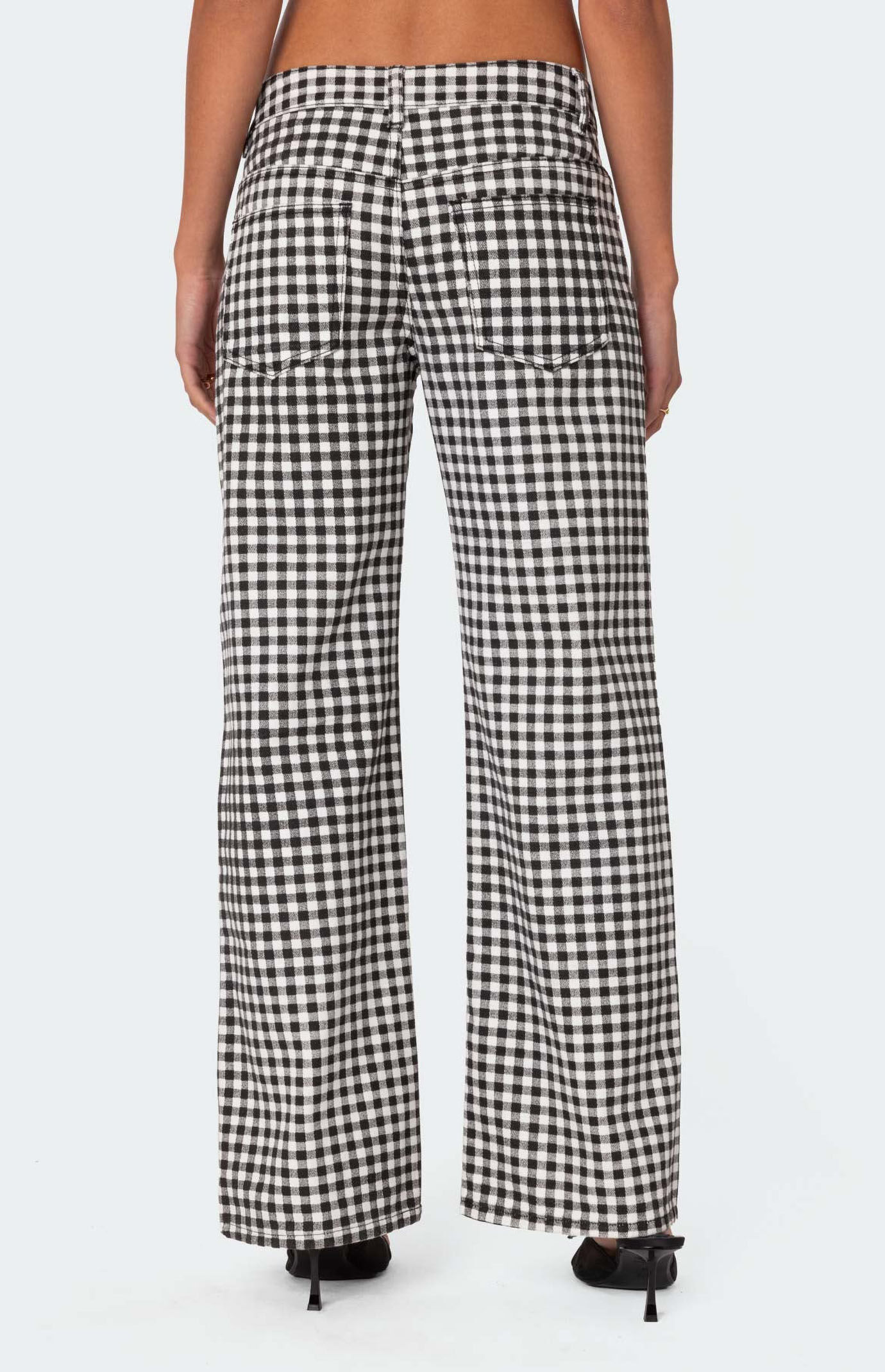 Edikted Gingham Printed Low Rise Pants | PacSun Edikted Gingham Printed Low Rise Pants | PacSun