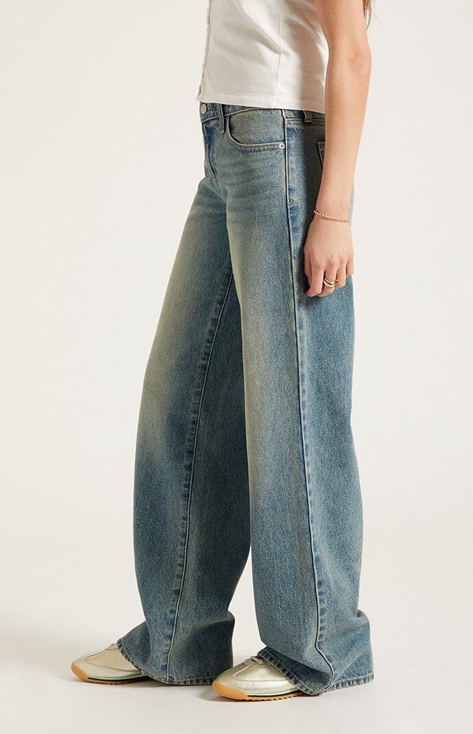 Pacsun Casey Low Rise Baggy Jeans Medium Blue Tint