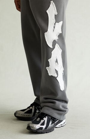 LA Applique Fleece Baggy Sweatpants image number 2