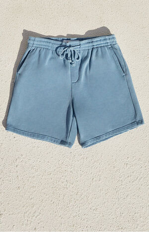 Solid Fleece Garment Dyed Volley Sweat Shorts image number 1