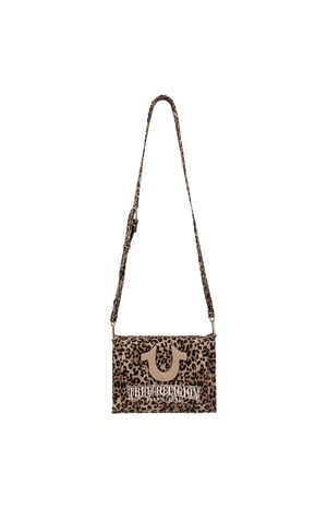 Bling Logo Leopard Messenger Bag image number 8