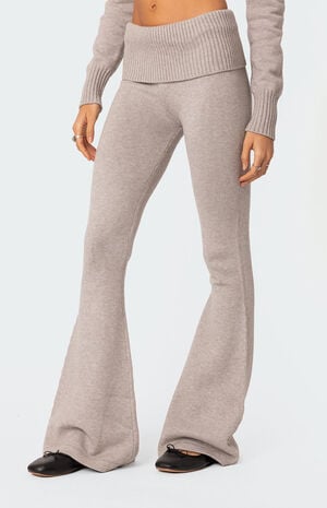 Desiree Knitted Low Rise Fold Over Pants image number 4
