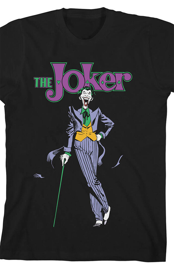 Kids Batman Laughing Joker T-Shirt In Black - Size Small
