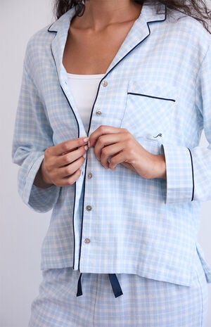Flannel Long Sleeve Pajama Shirt image number 2