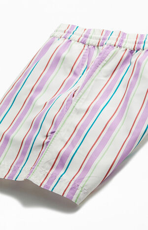 Pink Stripe 15" Swim Trunks image number 4
