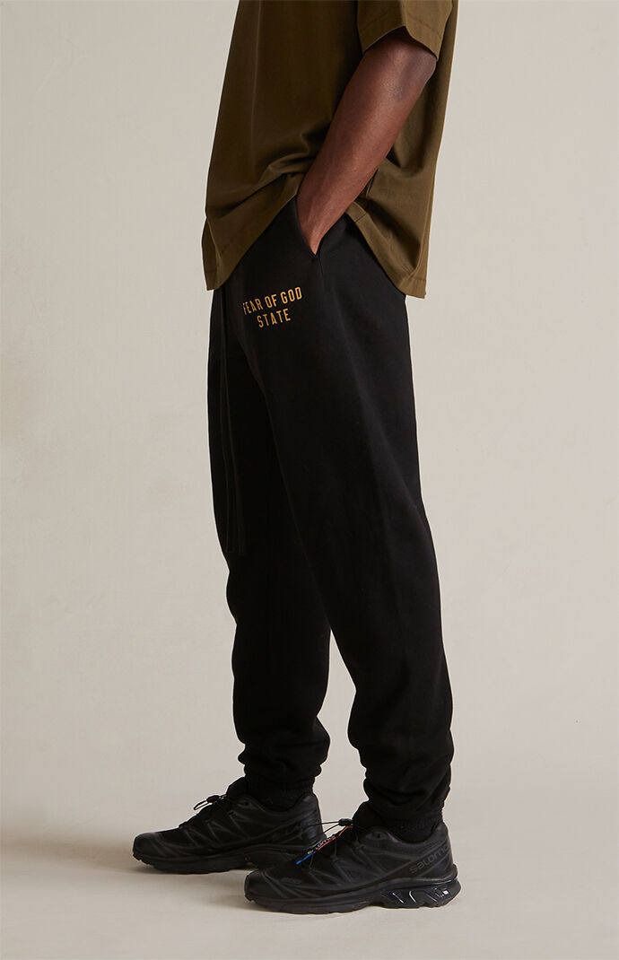 Fear of God Essentials Black Fleece Sweatpants PacSun