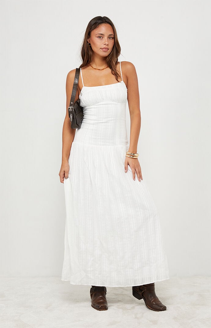 Your Favorite Ava Linen Bustier Maxi Dress