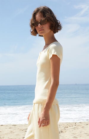 Yellow Zelly Short Sleeve Top image number 3