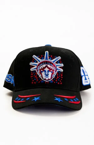 Embroidered Lady Liberty Snapback Hat image number 1