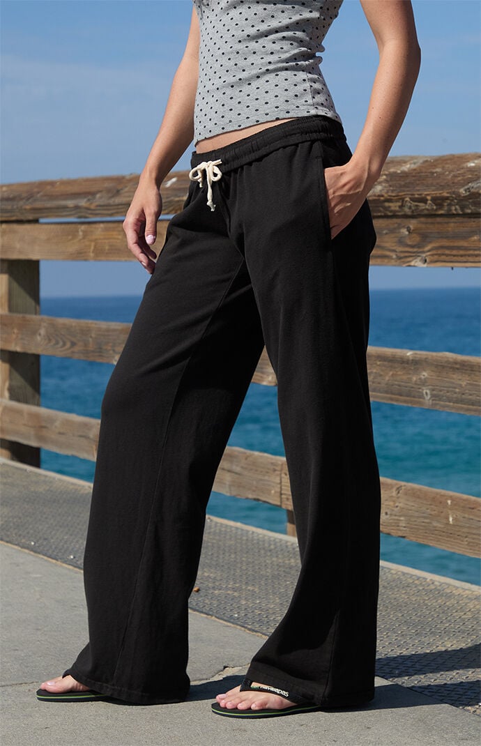 John Galt Black Anastasia Baggy Sweatpants