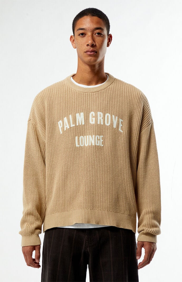 Pacsun Palm Grove Lounge Ribbed Crew Neck Sweater | PacSun