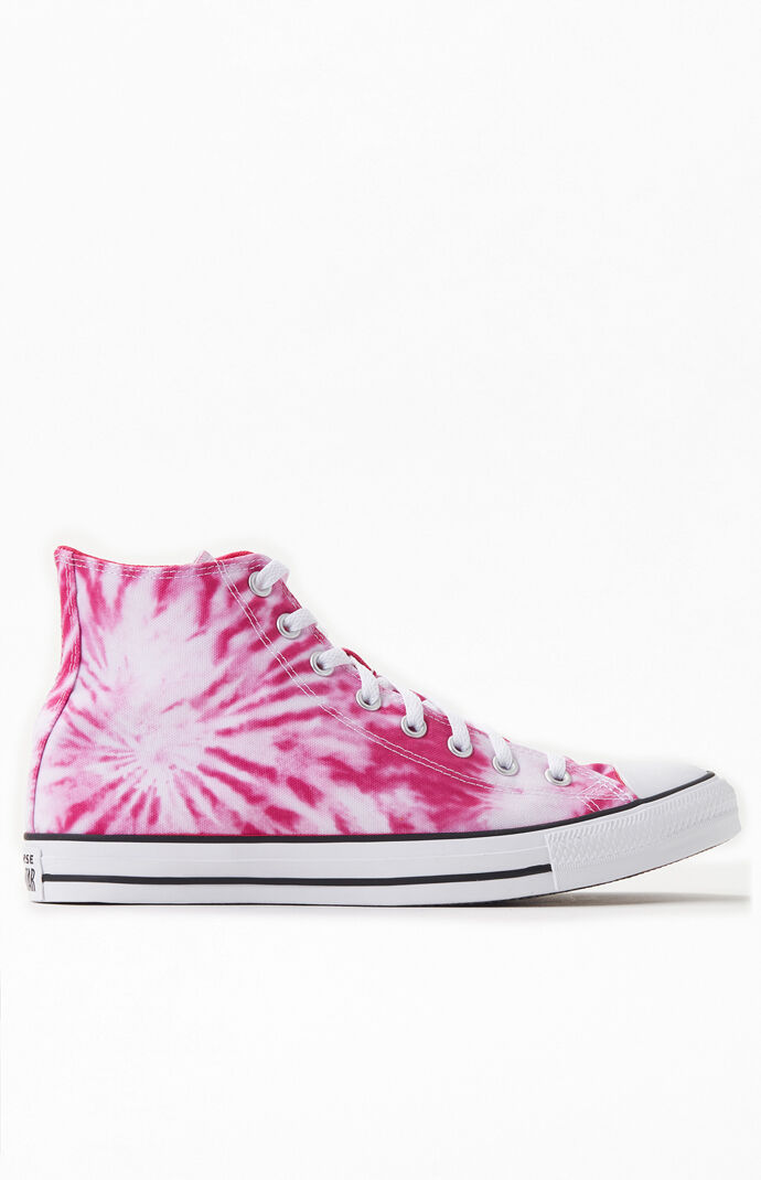 Pink Tie-Dyed Chuck Taylor All Star High Top Shoes