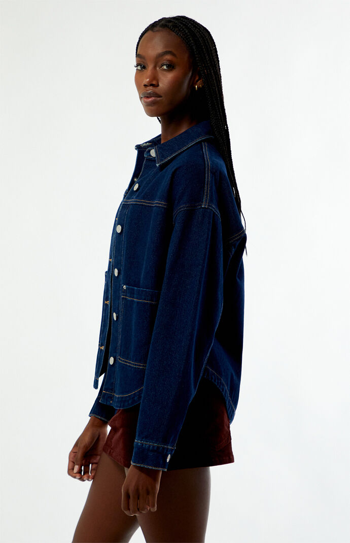 Pacsun Dark Indigo Kirby Denim Shacket | Pacsun