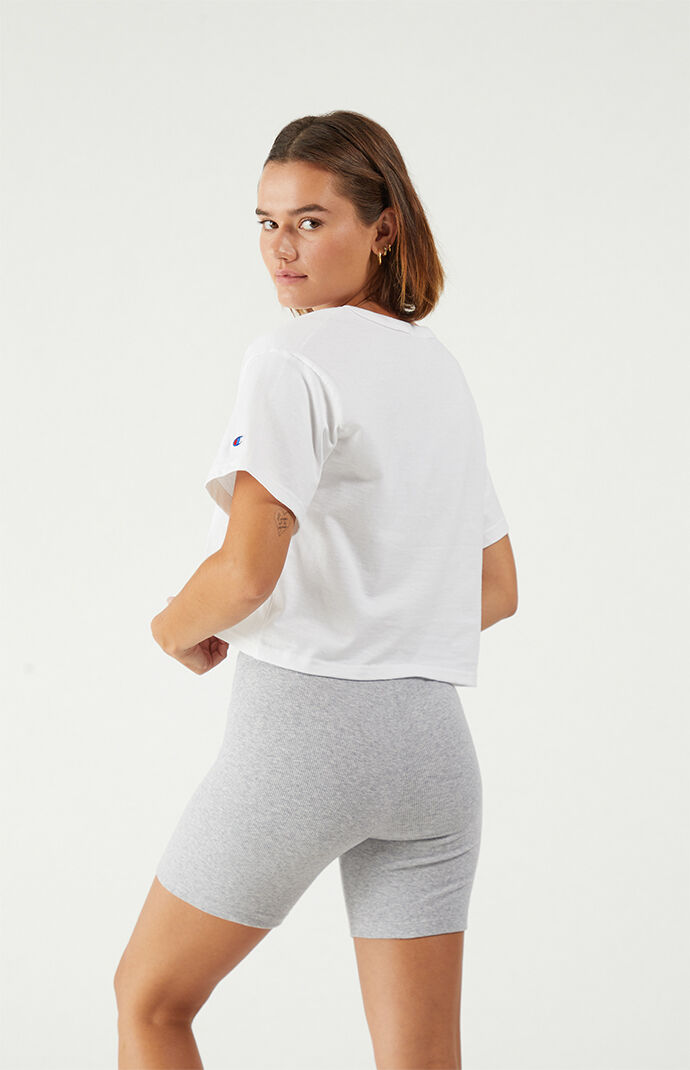 White Heritage Cropped T-Shirt