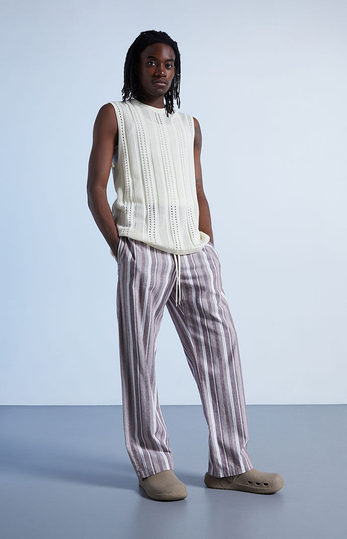 Linen 2025 pants striped