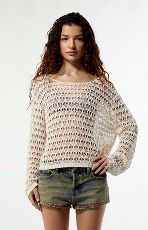 Willa Boat Neck Open Knit Sweater image number 2