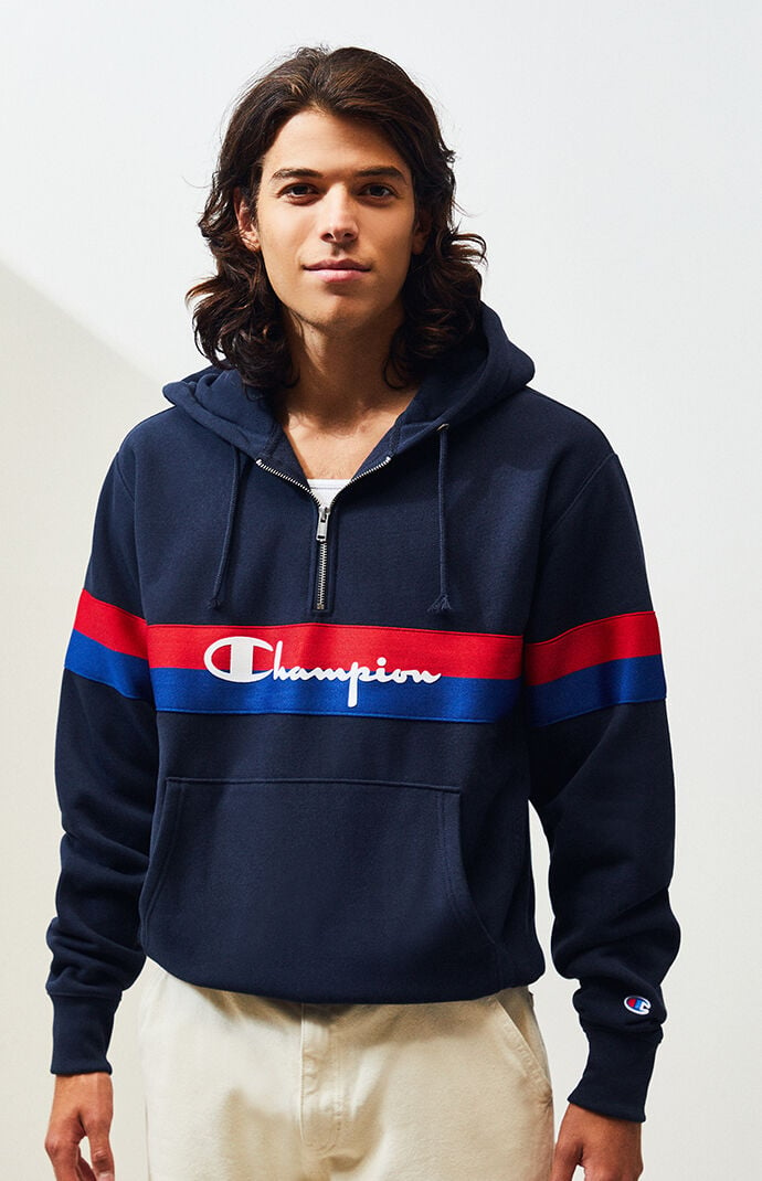 champion rainbow tape boyfriend hoodie