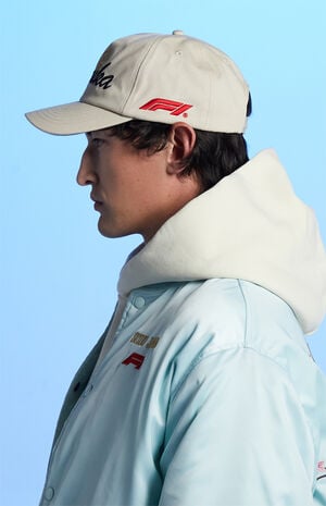 x Pacsun Suzuka Cream Racing Snapback Hat image number 2