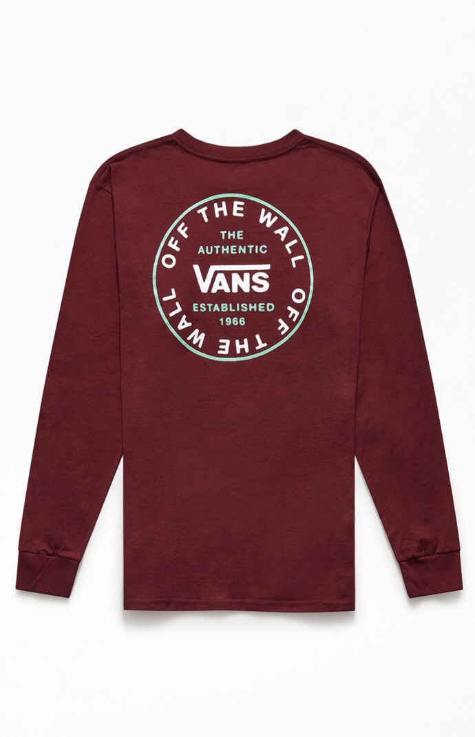 vans maroon shirt