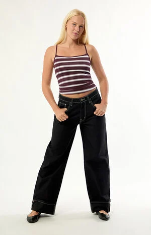 Roll-Up Wide Leg Jeans image number 1