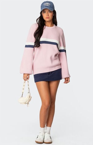 Nautical Striped Oversized Sweater image number 2