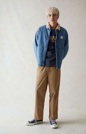 Canvas Brown Straight Trousers image number 5