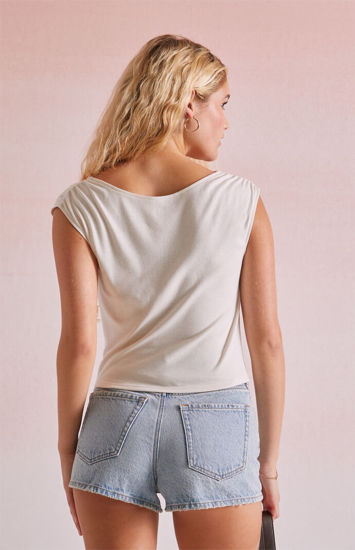 Beverly and Beck Draped Cowl Neck Top