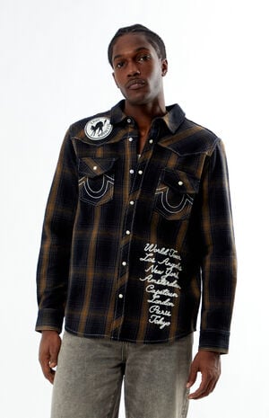 Plaid Big T Western Long Sleeve Shirt image number 1