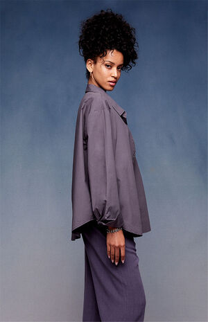 x PacSun The Break Up Boyfriend Work Shirt image number 3