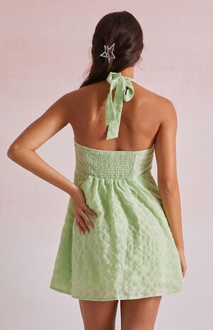 Sarah Tie Back Halter Mini Dress image number 3