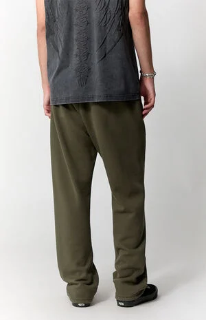 Olive Johnny Fleece Straight Sweatpants image number 4