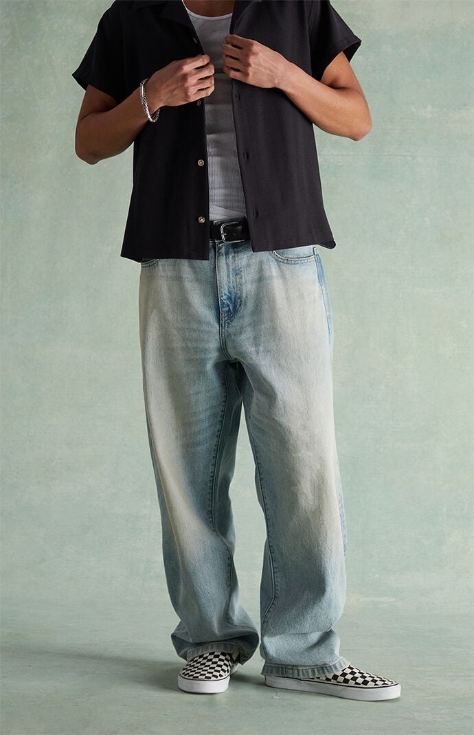 RARE DNM EDIT Washed Light Blue Baggy Jeans