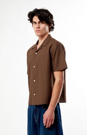 Elai Brown&nbsp;Linen Camp Shirt&nbsp; image number 3