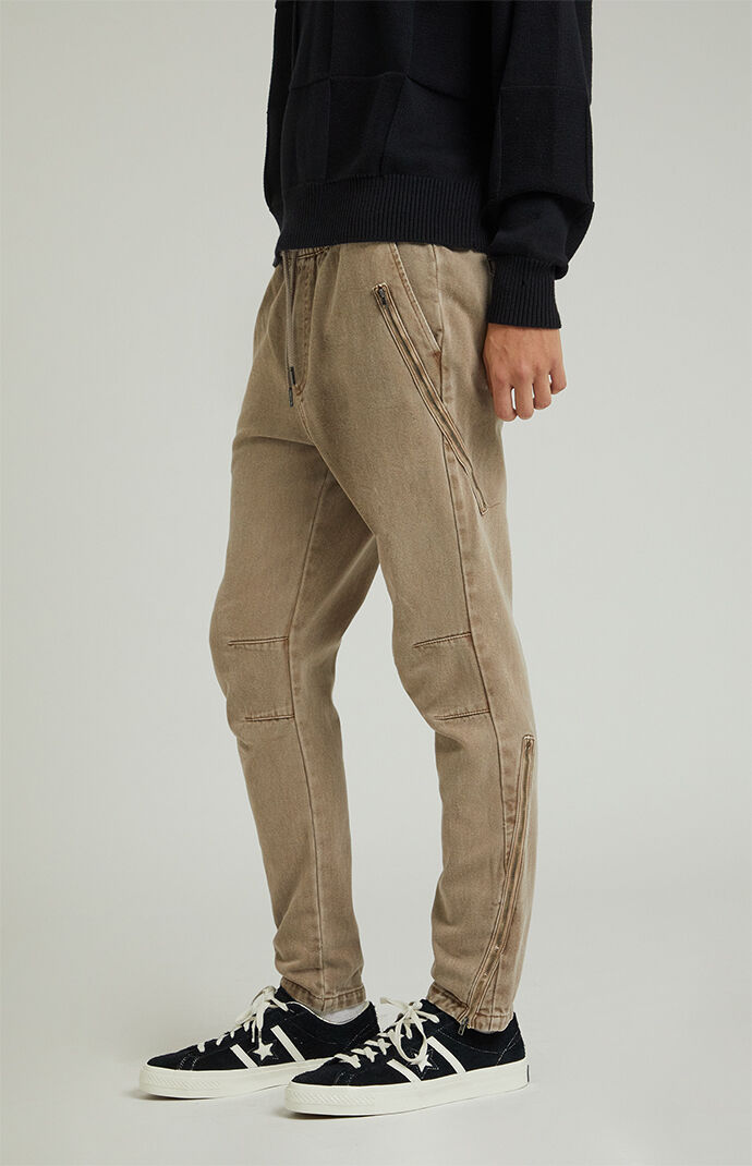 PacSun Brown Zipper Slim Cargo Pants PacSun