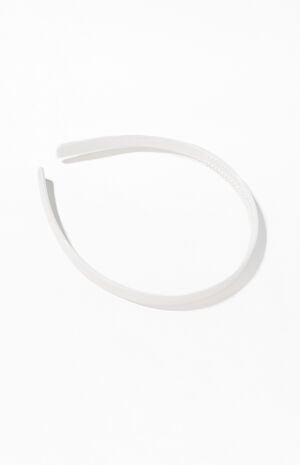 White Thin Headband image number 2