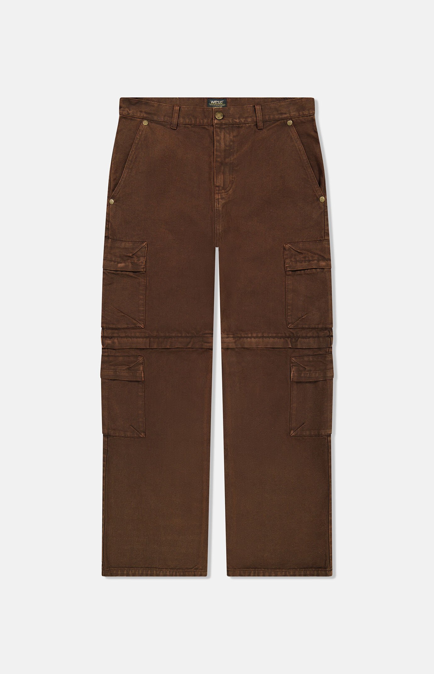 WeSC Chocolate Baggy Zip Off Cargo Pants