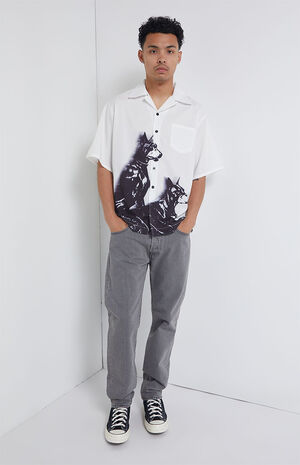 Cropped Doberman Button Down Shirt image number 4