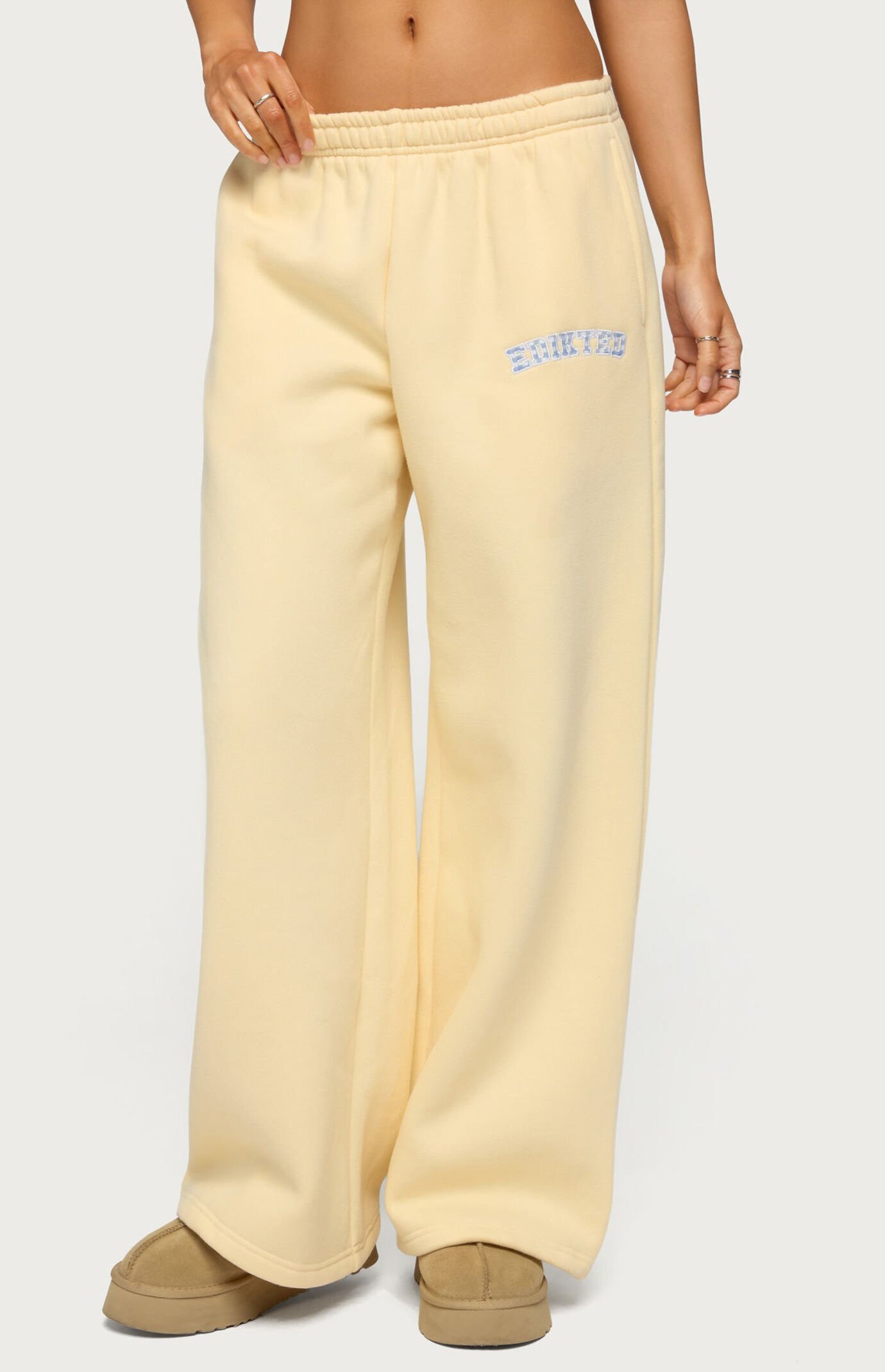 Edikted Lover Wide Leg Sweatpants