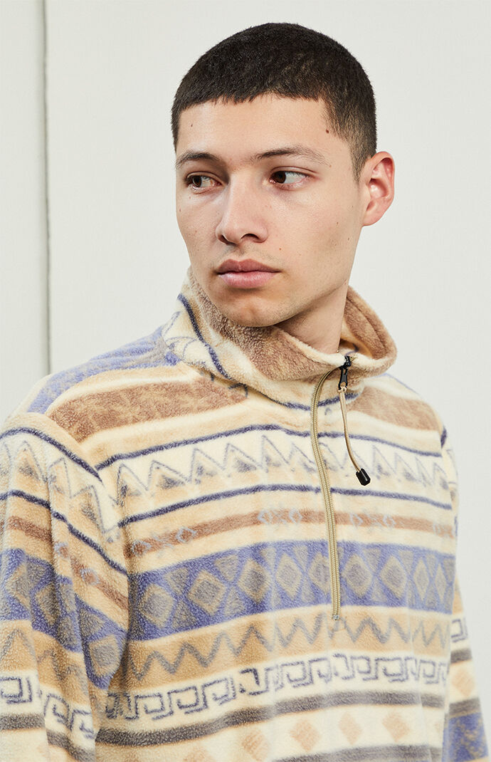 Folk Half-Zip Pullover Sweatshirt