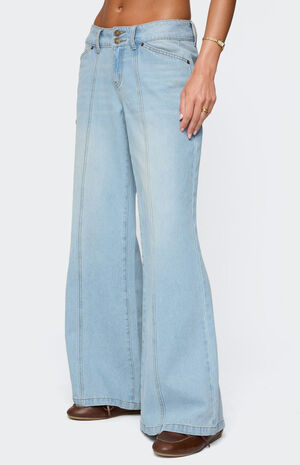 Charlie Panel Stitch Low Rise Jeans image number 3