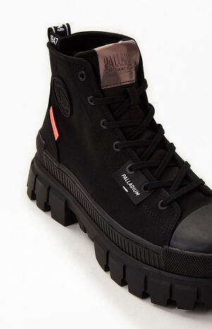 Palladium Women S Black Revolt High Top Textile Sneakers Pacsun