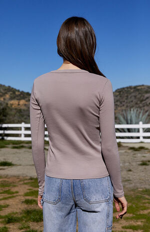 Mauve Tori Long Sleeve Top image number 3