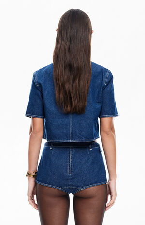 Halston Denim Top image number 3