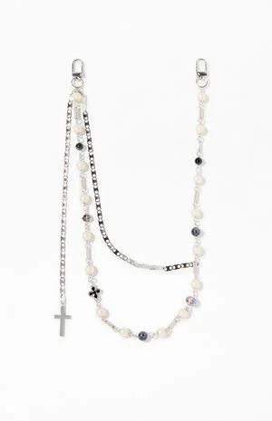 Silver Cross Wallet Chain image number 1